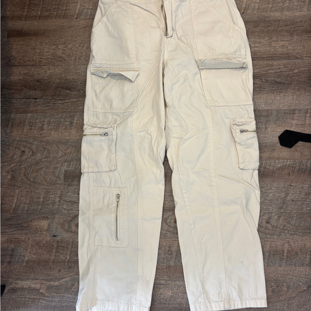 Women’s Cargo Pants in Light Beige - Utility Style